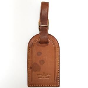 Authentic Louis Vuitton Vachetta Leather Luggage Name Tag FF